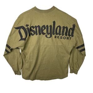 Disneyland Spirit Jersey Oversized Long Sleeve Shirt Top Army Green Adult Medium